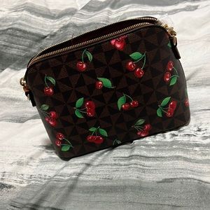 NEW Brown with Cherries Crossbody Bag